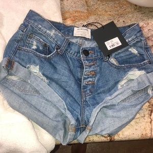 One X one teaspoon FORD BANDITS denim shorts